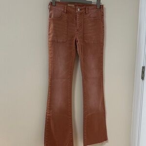 Pilcro Tan Flare Jeans